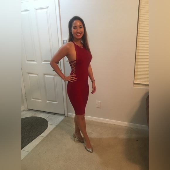 Marciano Red Bondage Dress XS - Picture 6 of 6